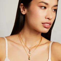 Outlet Baguette Birthstone Necklace Personalized Charms & Pendants | Necklaces