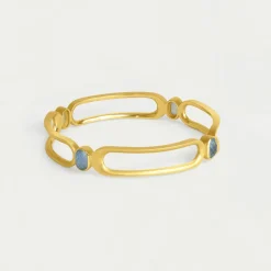 Hot Bowery Gemstone Bangle Bracelets