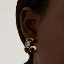 Clearance Bowery Gemstone Hoops Earrings