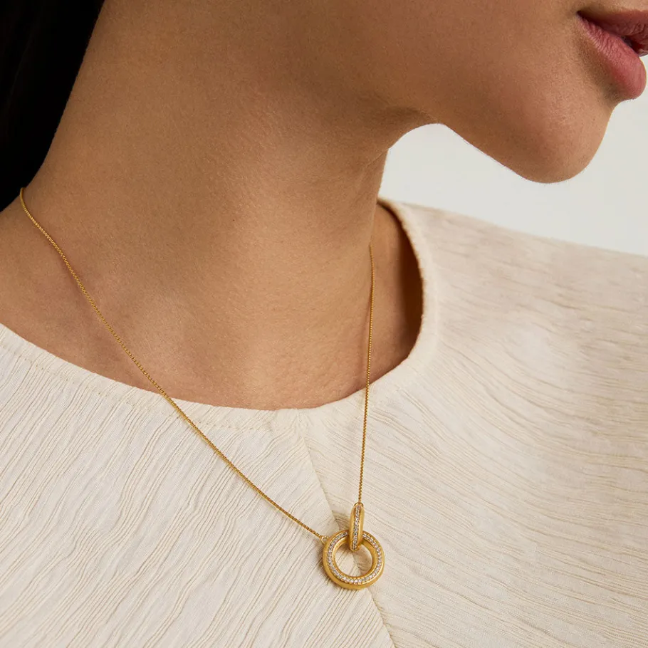 Fashion Colette Pavé Hoop Pendant Pendants | Necklaces