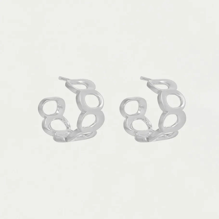 Outlet Crosby Link Huggie Hoops Hoops | Earrings