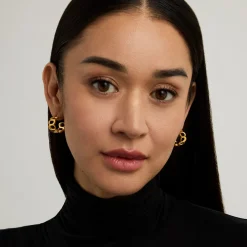 Clearance Crosby Link Huggie Hoops Hoops | Earrings