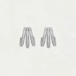 Hot Dauphine Pavé Hoop Earrings Statement Earrings | Earrings