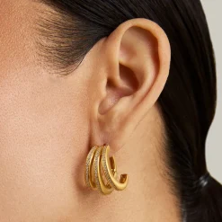 Hot Dauphine Pavé Hoop Earrings Statement Earrings | Earrings
