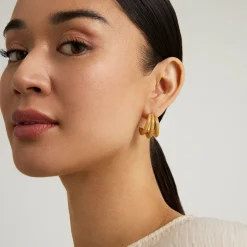 Hot Dauphine Pavé Hoop Earrings Statement Earrings | Earrings