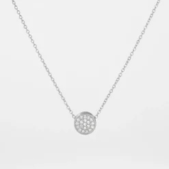 Sale 14K Gold Signature Diamond Pendant Necklace Pendants | Necklaces