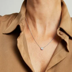 Sale 14K Gold Signature Diamond Pendant Necklace Pendants | Necklaces