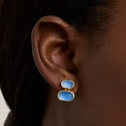Outlet Mercer Double Gemstone Drop Earrings Earrings