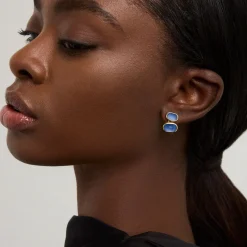 Outlet Mercer Double Gemstone Drop Earrings Earrings