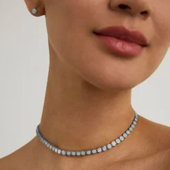 Clearance Mirabeau Pavé Tennis Necklace Chain Necklaces | Necklaces