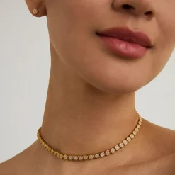 Outlet Mirabeau Pavé Tennis Necklace Chain Necklaces | Necklaces