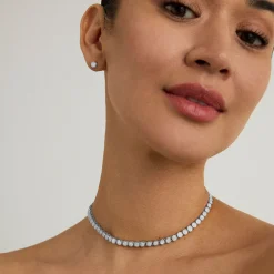 Clearance Mirabeau Pavé Tennis Necklace Chain Necklaces | Necklaces