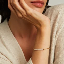 New Petit Pavé Bar Chain Bracelet Chain Bracelets | Bracelets