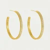Hot Petit Pavé Midi Hoops Hoops | Earrings