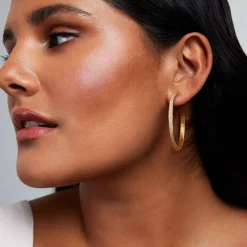 Hot Petit Pavé Midi Hoops Hoops | Earrings