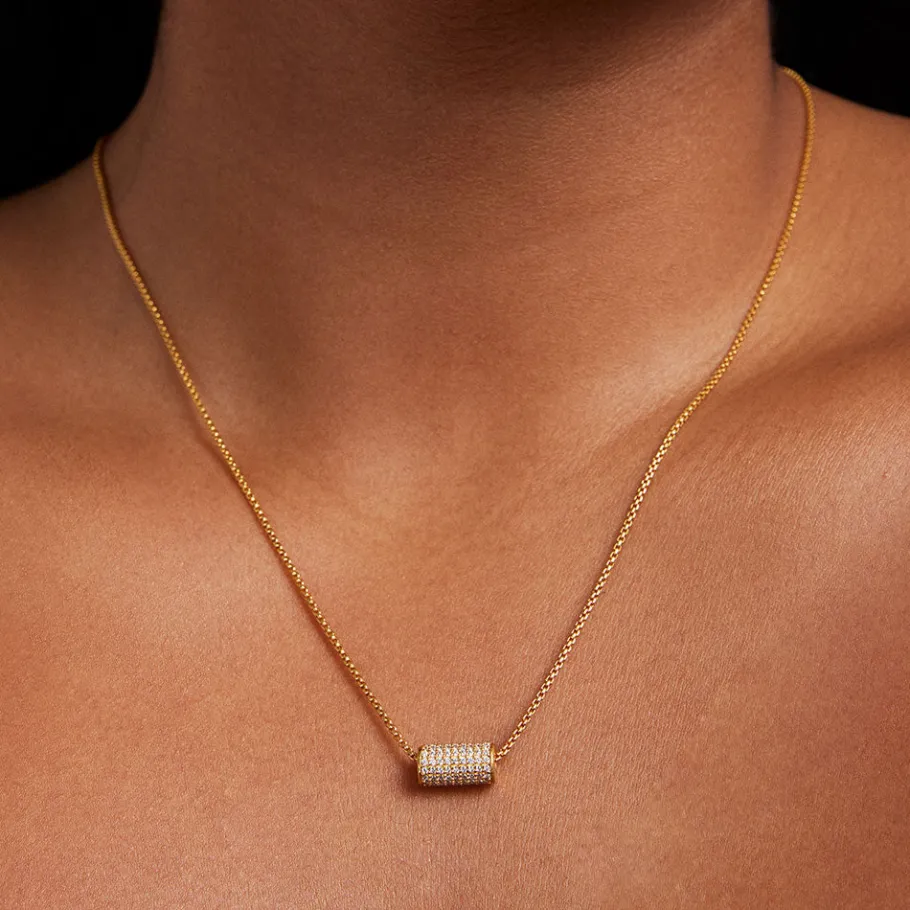 New Petit Pavé Mini Tube Necklace Pendants | Necklaces