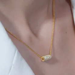 New Petit Pavé Mini Tube Necklace Pendants | Necklaces