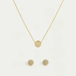 Sale Petit Pavé Studs and Necklace Set Pendants | Necklaces