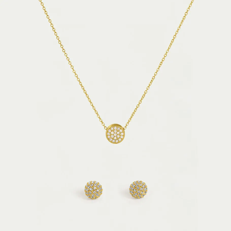 Sale Petit Pavé Studs and Necklace Set Pendants | Necklaces