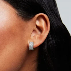 New Petit Pavé Thick Huggie Hoops Hoops | Earrings
