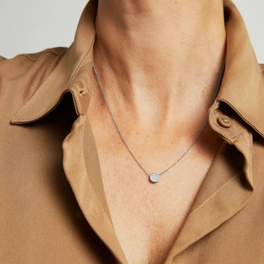 Online Signature Pavé Knockout Pendant Pendants | Necklaces