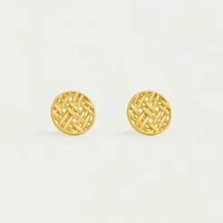 Fashion Weave Disc Studs Stud Earrings | Earrings